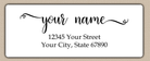 White Heart Flourish Return Address Labels