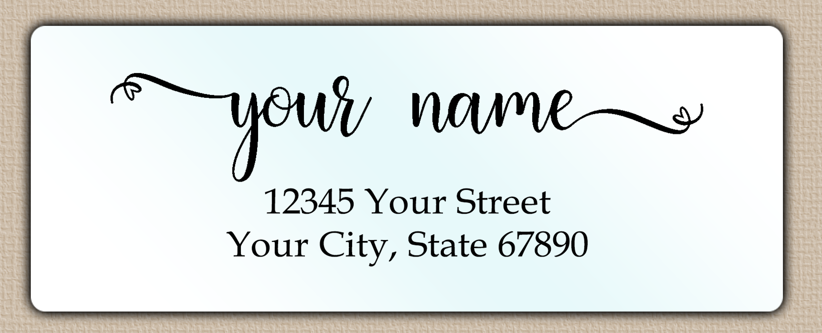 Waterproof Heart Flourish Return Address Labels