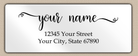 White Glossy Heart Flourish Return Address Labels