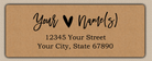 Brown Brush Script Heart Return Address Labels
