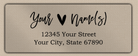 Clear Matt Brush Script Heart Return Address Labels