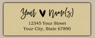Ecru Brush Script Heart Return Address Labels