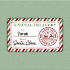 Personalized Special Deliver From Santa Stickers