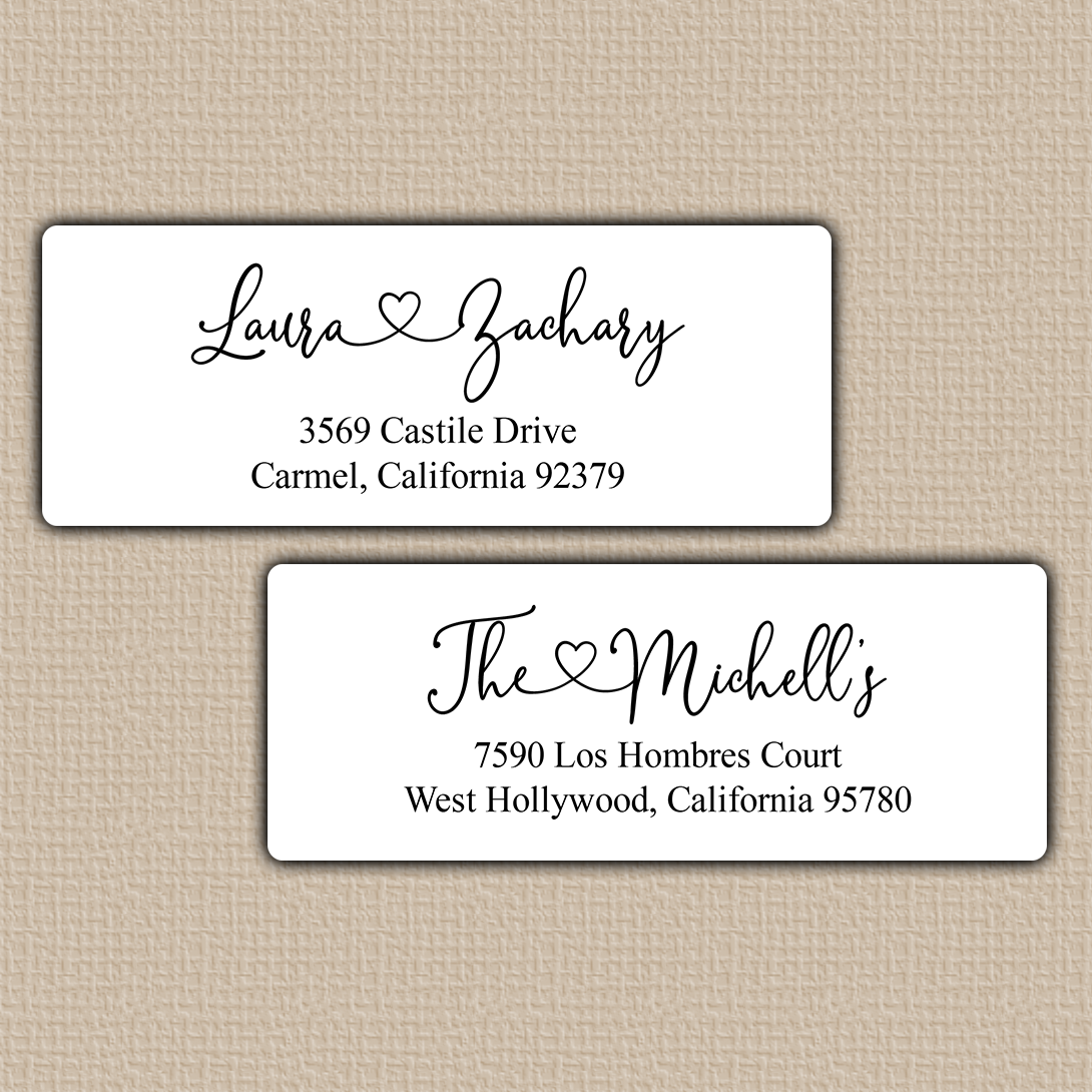 Graceful Heart Script Return Address Labels