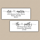 Romantic Heart Accent Return Address Labels