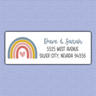 Colorful Boho Rainbow Return Address Labels 2