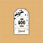 Bat Halloween Hang Tag with angled corners