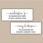 Whimsical Monoline Script Return Address Labels