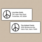 Simple Peace Sign Return Address Labels
