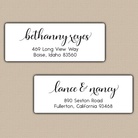 Modern Feminine Script Return Address Labels