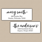Flowing Elegant Return Address Labels