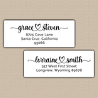 Elegant Flourish Heart Return Address Labels