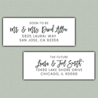 Modern Script Save The Date Return Address Labels