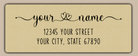 Ecru Double Heart Swash Return Address Labels