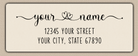 Ivory Double Heart Swash Return Address Labels