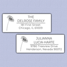 Gerber Daisy Line Art Return Address Labels