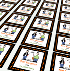 Sheet of Little Monster Trio Halloween Square Stickers