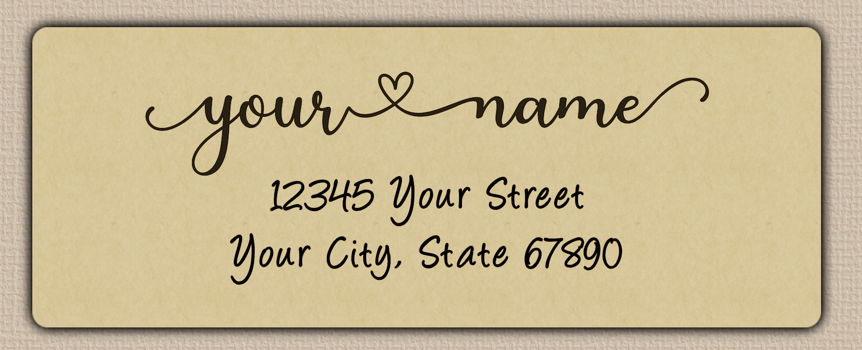 Ecru Adorable Heart Accent Return Address Labels