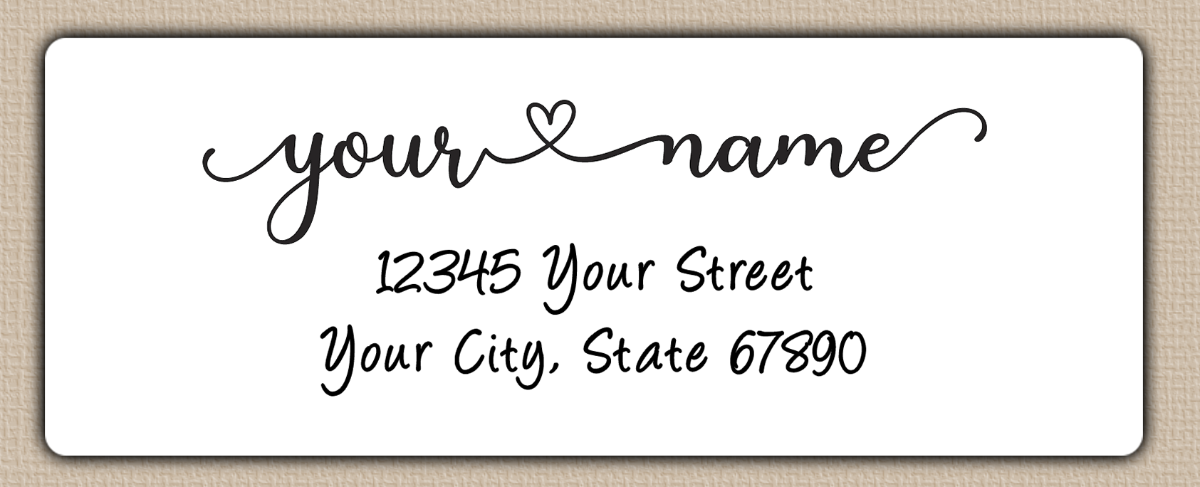 White Adorable Heart Accent Return Address Labels