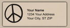 Clear Glossy Simple Peace Sign Return Address Labels