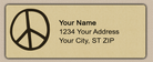 Ecru Simple Peace Sign Return Address Labels