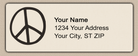 Ivory Simple Peace Sign Return Address Labels