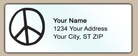 Waterproof Simple Peace Sign Return Address Labels