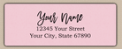 Pink Bouncy Modern Script Return Address Labels