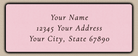 Pink Classic Wedding Script Return Address Labels