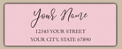 Pink Elegant Flowing Script Return Address Labels
