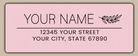 Pink Olive Branch Line Art Return Address Labels
