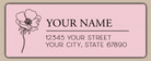 Pink Poppy Line Art Return Return Address Labels