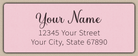 Pink Charming Cursive Script Return Address Labels