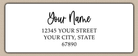 White Bouncy Handwriting Script Return Address Labels