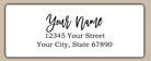 White Bouncy Modern Script Return Address Labels