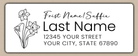 White Daffodils Line Art Return Address Labels