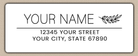 White Olive Branch Line Art Return Address Labels