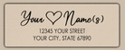 Clear Glossy Modern Heart Return Address Labels