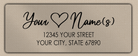 Clear Matt Modern Heart Return Address Labels