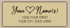 Ecru Modern Heart Return Address Labels