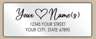 White Glossy Modern Heart Return Address Labels