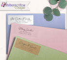 Romantic Monoline Script Return Address Labels on Evelopes