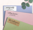 Flowing Elegant Return Address Labels on Evelopes