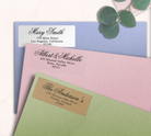 Luxurious Script Return Address Labels on Evelopes