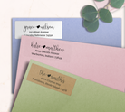 Modern Script With Heart Accent  Return Address Labels on Evelopes