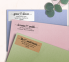 Elegant Flourish Heart Return Address Labels on Evelopes