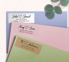 Modern Heart Return Address Labels on Evelopes