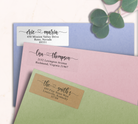 Romantic Heart Accent Return Address Labels on Evelopes