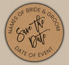 Brown Modern Script Save The Date Seals