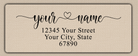 Clear Glossy Romantic Heart Accent Return Address Labels